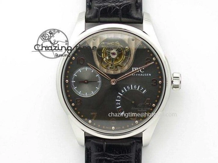 MIROTIME 0505 Portuguese Real PR Real Annual Calendar IW503502 ZF 1:1 Best Edition Black Dial Steel Markers on Black Leather Strap A StreetReady 7134